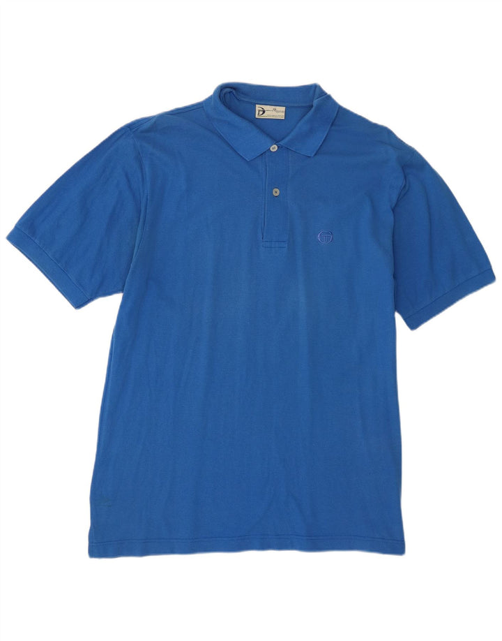 Sergio Tacchini Herre poloshirt IT 50 Medium Blå Bomuld