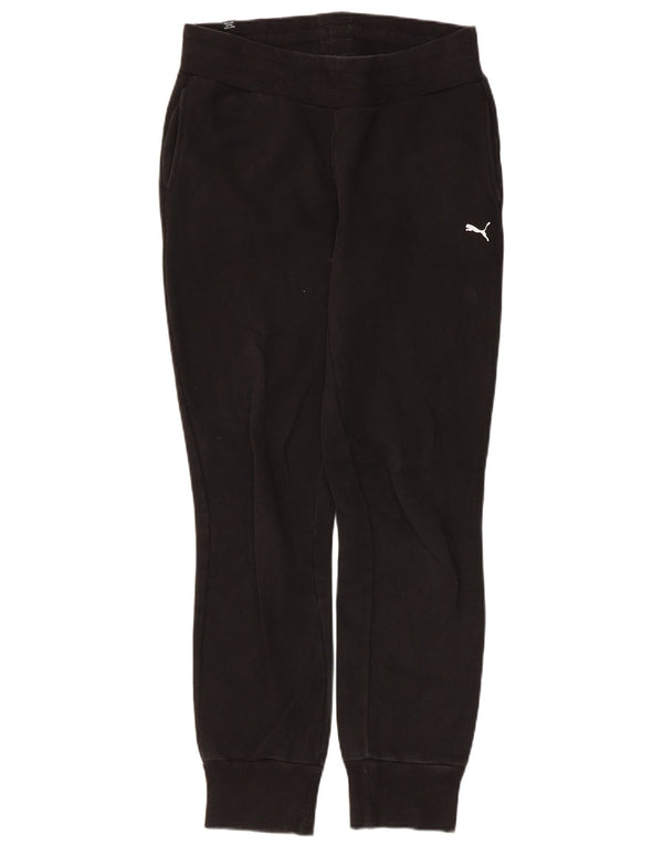 Puma Womens Tracksuit Trousers Joggers UK 10 Small Black Cotton