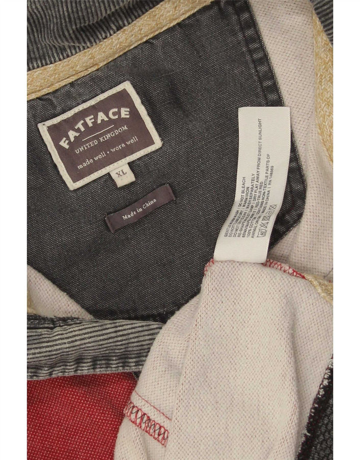 Fat Face Herre Zip Neck Sweatshirt Jumper XL Rød Bomuld