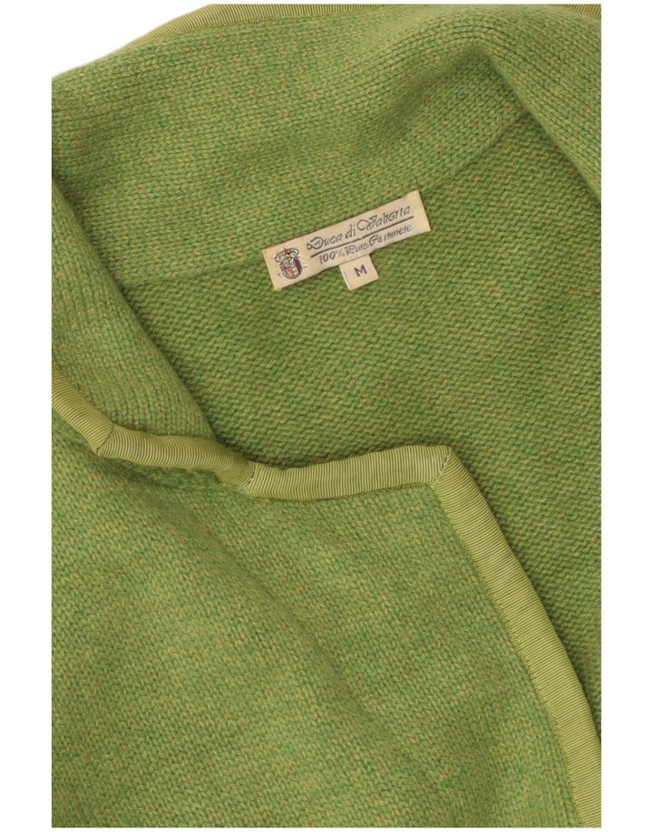 Vintage dame cardigan sweater UK 12 Medium Green Cashmere