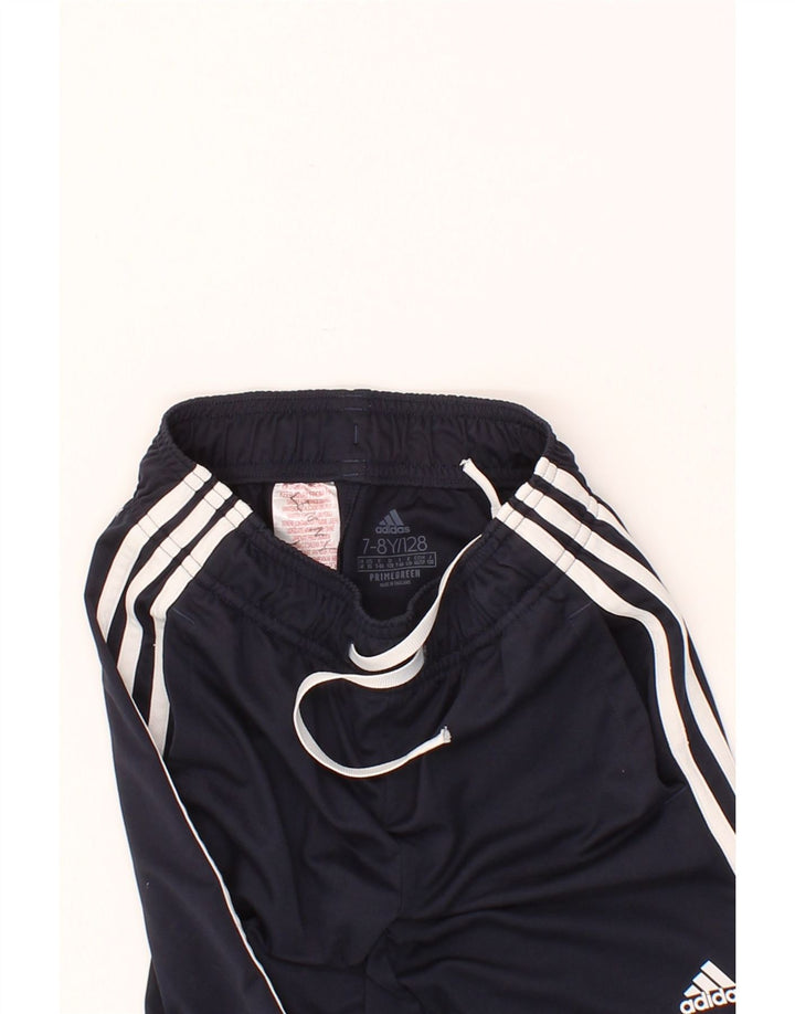 ADIDAS Boys Aeroready Sport Shorts 7-8 Years Navy Blue Polyester Vintage Adidas and Second-Hand Adidas from Messina Hembry 
