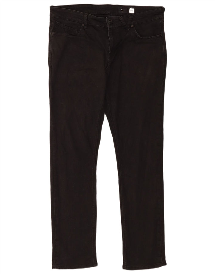 Volcom Herre Skinny Jeans W36 L32 Sort Bomuld