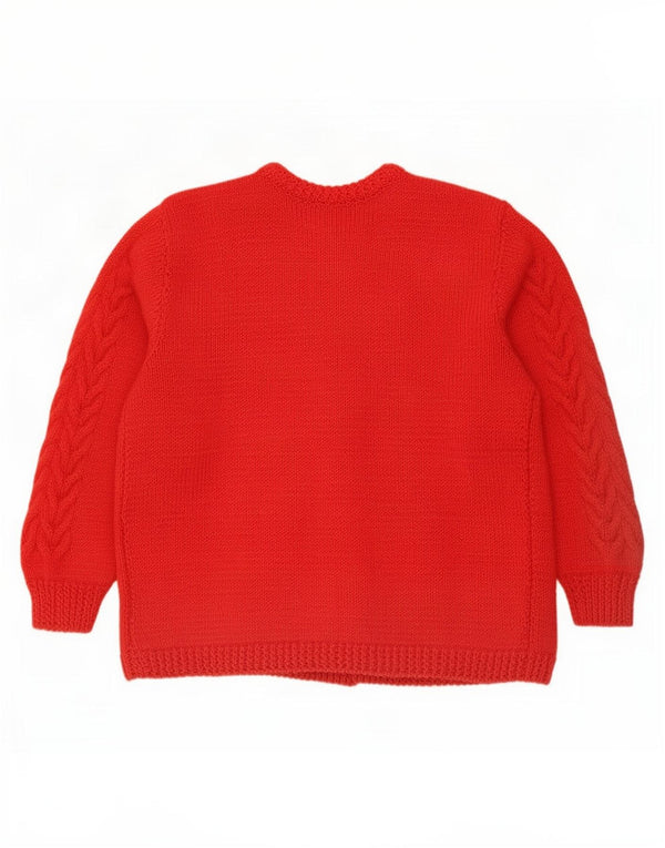 Vintage dame cardigan sweater UK 16 Large Red