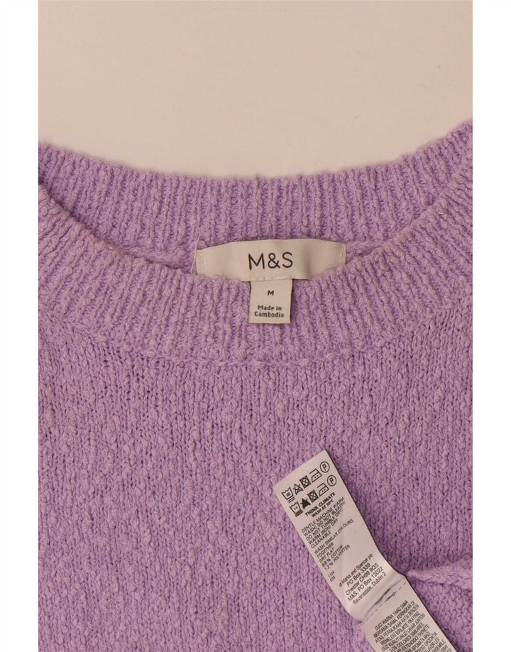Marks & Spencer Dame Vest Tank Top UK 14 Medium Lilla Bomuld
