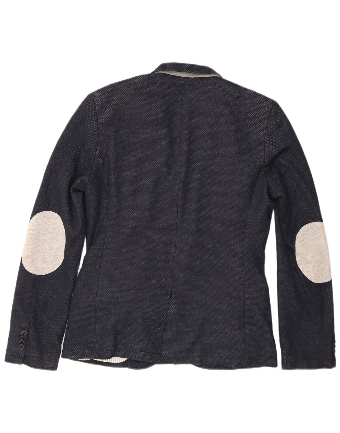 Zara Herre 2-knaps blazerjakke UK 40 Stor marineblå polyester
