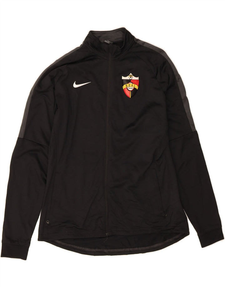 NIKE Mens Dri Fit Graphic Tracksuit Top Jacket Large Black Colourblock Vintage Nike and Second-Hand Nike from Messina Hembry 