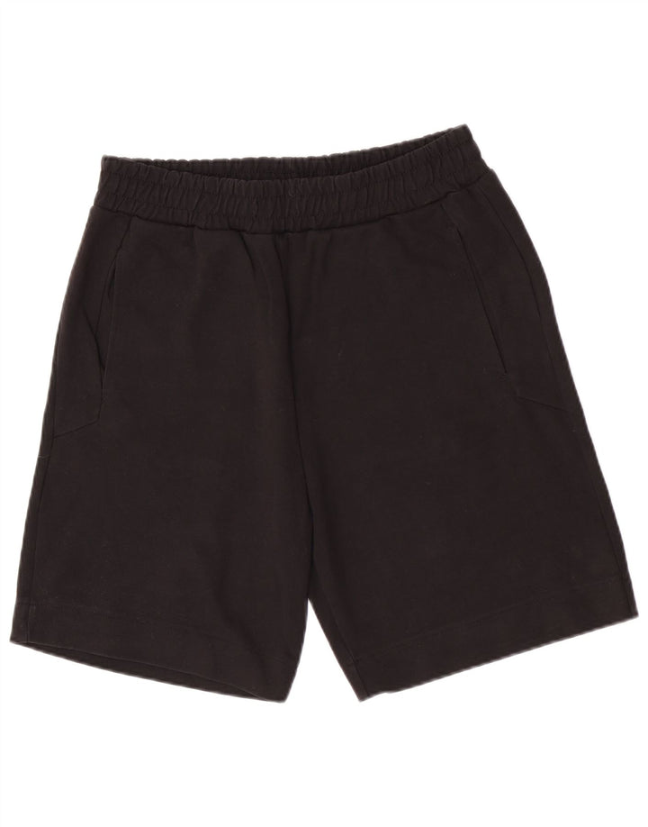 Zara Kvinder Casual Shorts UK 12 Medium W28 Sort Bomuld