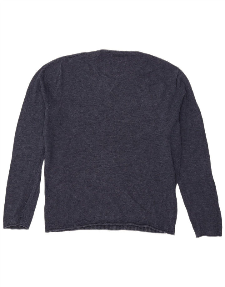 Tommy Hilfiger Herre Crew Neck sweater Medium Navy Blue Bomuld