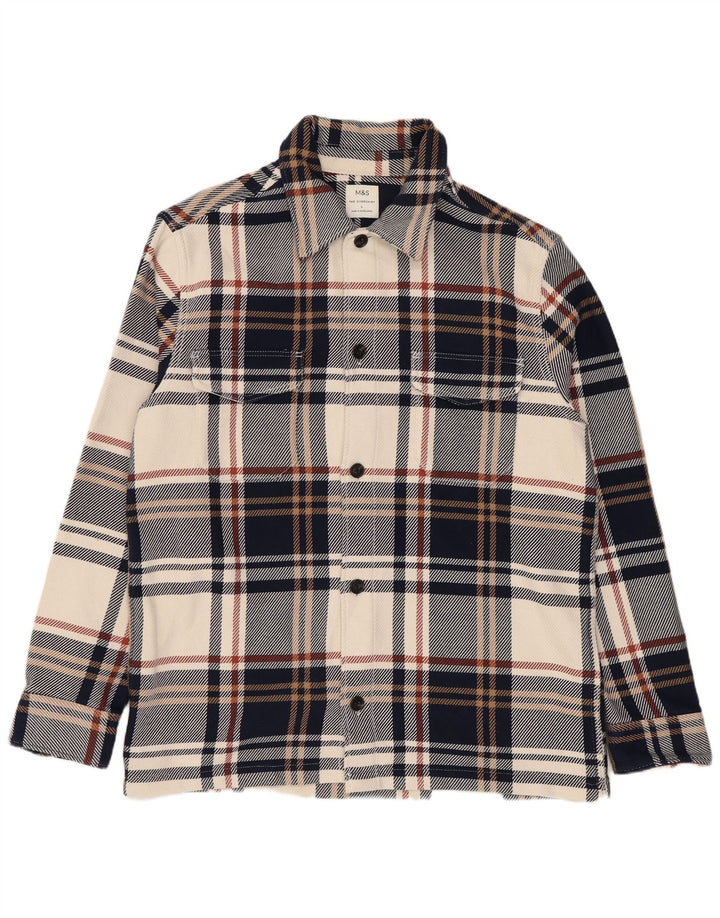 Marks & Spencer Herre Overshirt Flanellskjorte Stor flerfarvet Plaid