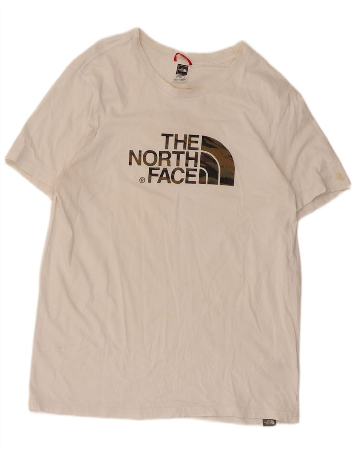 The North Face Herre Grafisk T-Shirt Top Stor Hvid Bomuld