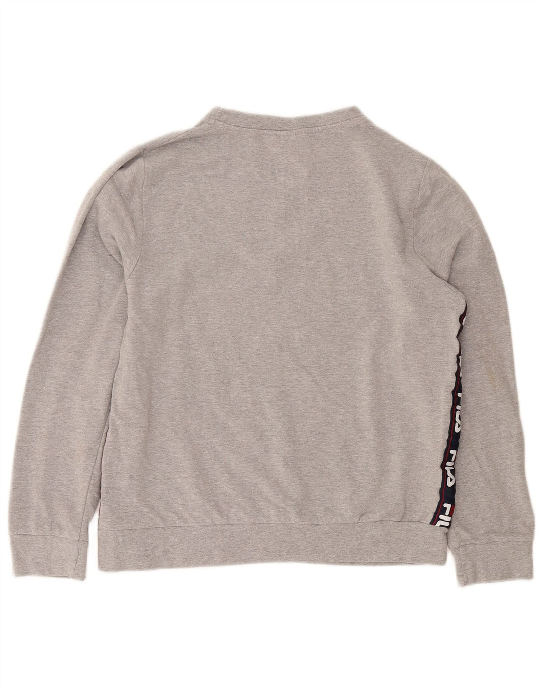Fila Dame Grafisk Sweatshirt Jumper UK 16 Stor Grå Bomuld