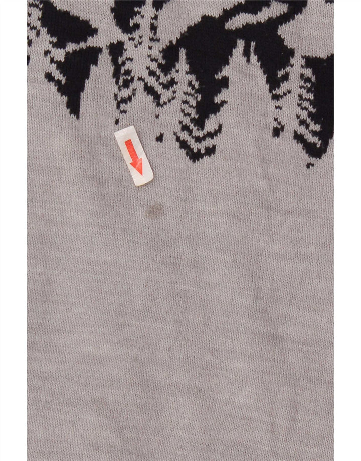 Marks & Spencer Herre sweater med rund hals, stor grå farveblok