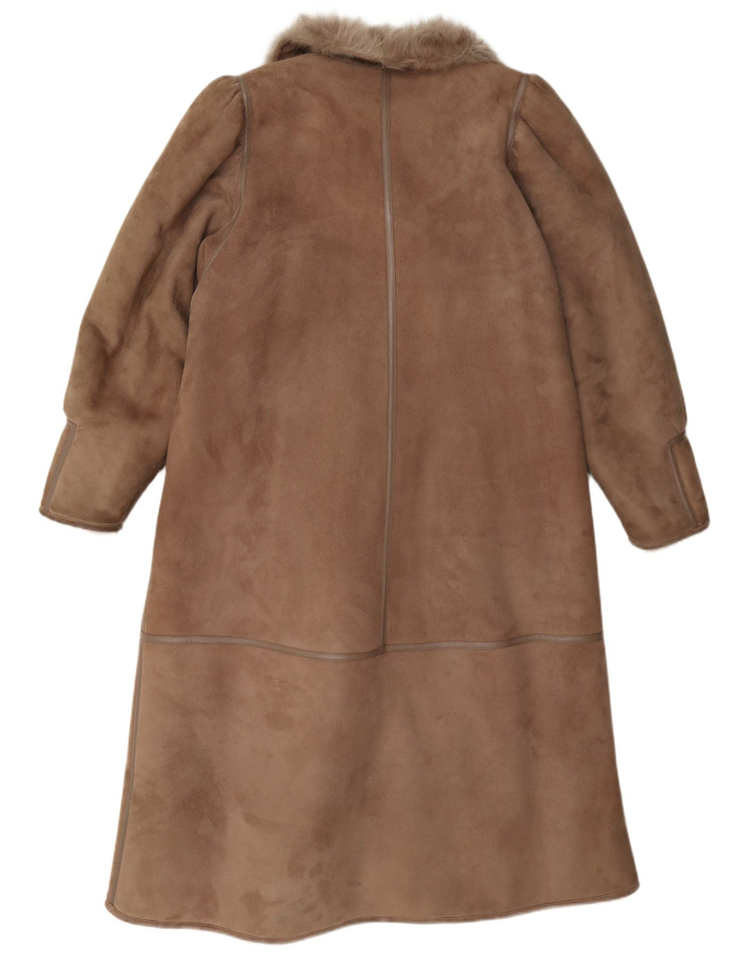 Vintage Dame Shearling Coat IT 42 Medium Brown