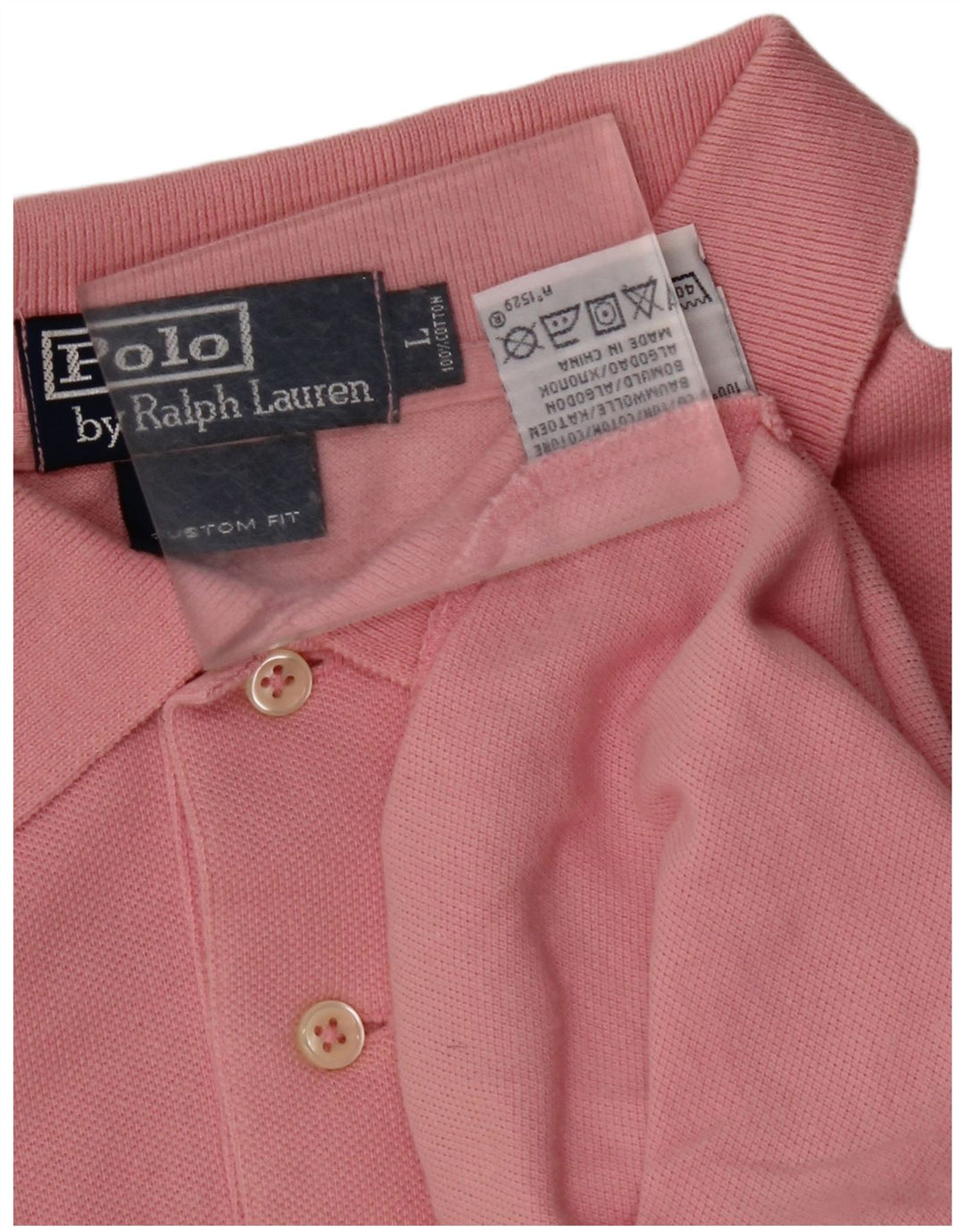POLO RALPH LAUREN Herre Custom Fit Langærmet Polo Shirt Stor Pink Bomuld