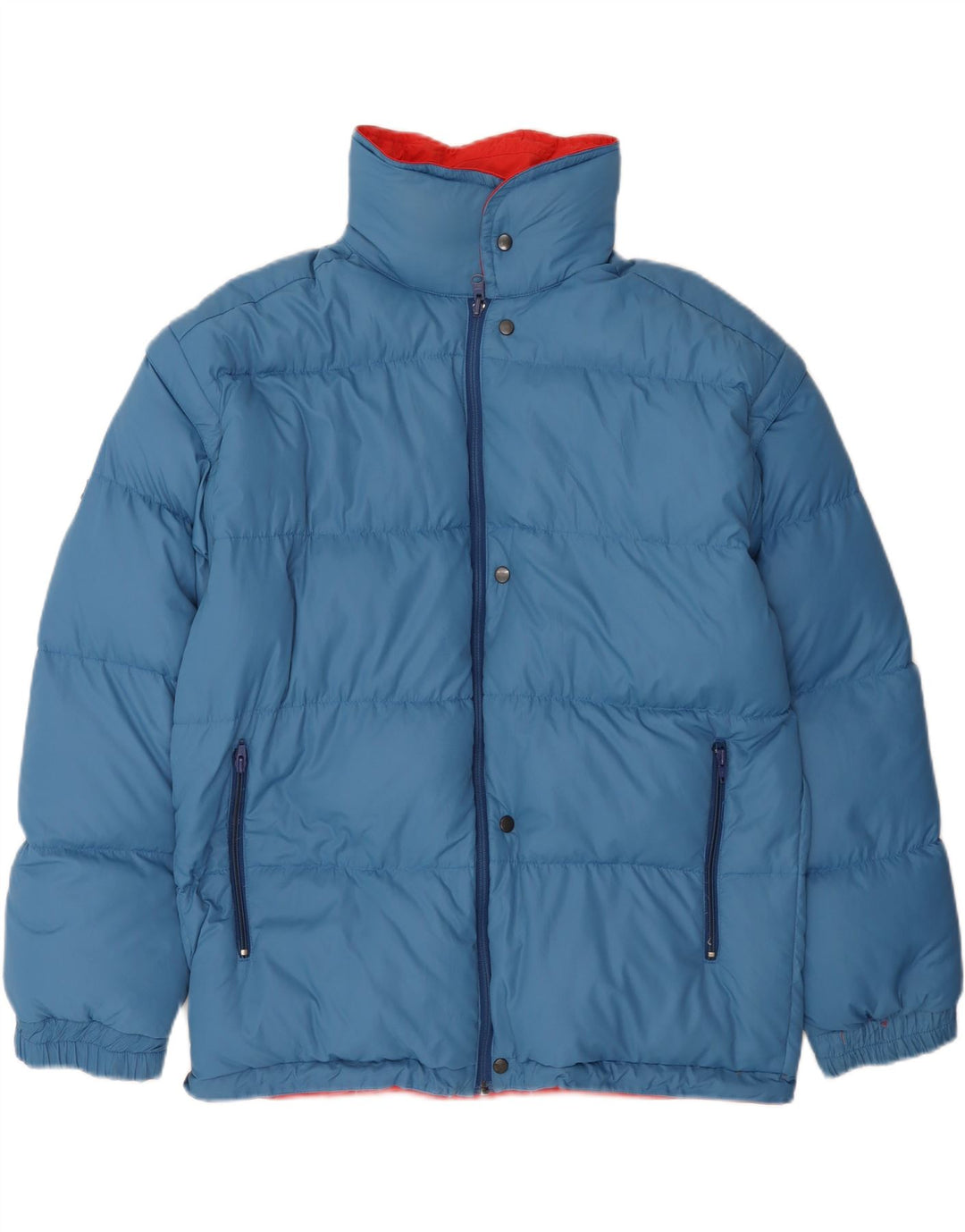 VINTAGE Herre Loose Fit Vendbar polstret jakke UK 38 Medium Rød