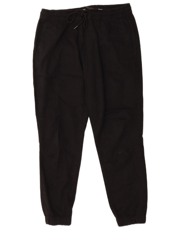 Zara Herre Joggers Chino Bukser Large W36 L28 Sort Bomuld