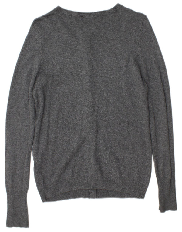 Zara Womens Cardigan Sweater UK 14 Medium Grey