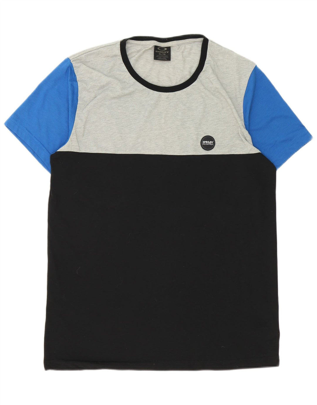 Oakley Herre T-Shirt Top XL Sort Colourblock Polyester