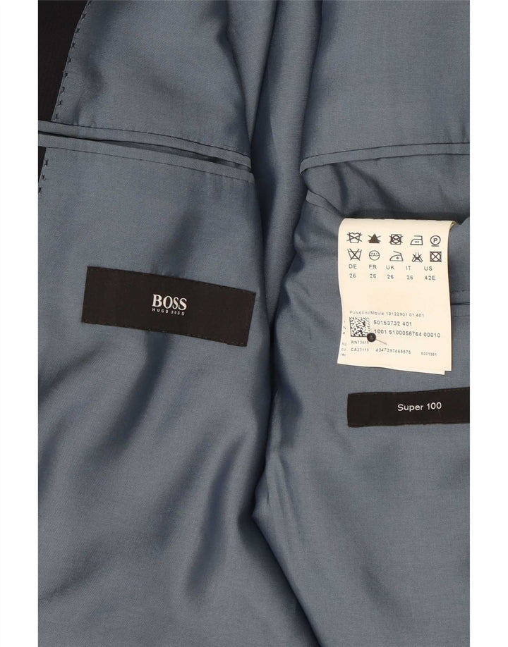 Hugo Boss Herre 2-knaps blazerjakke US 42 XL Grå uld