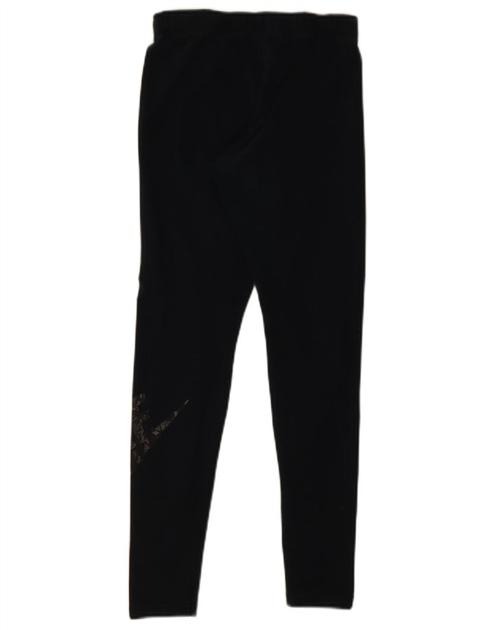 Nike Dame Grafiske Leggings UK 10 Small Black Bomuld