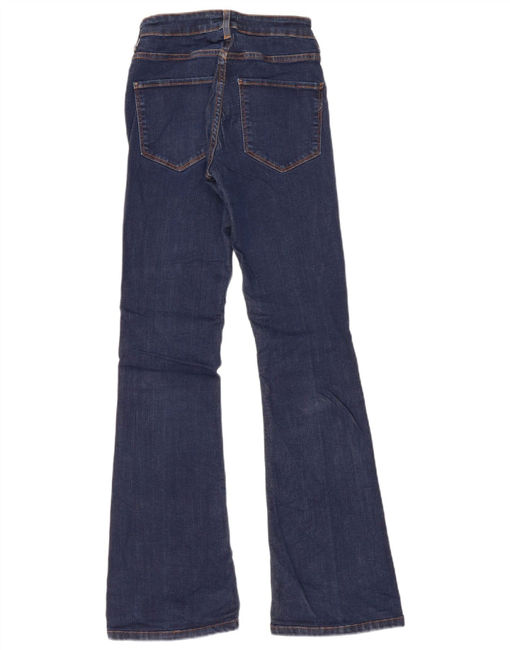 ZARA Dame Flared Jeans EU 34 2XS W24 L31 Blå