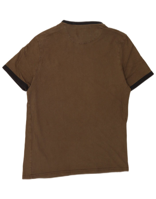 Lyle & Scott Herre T-shirt Top Medium Khaki Bomuld