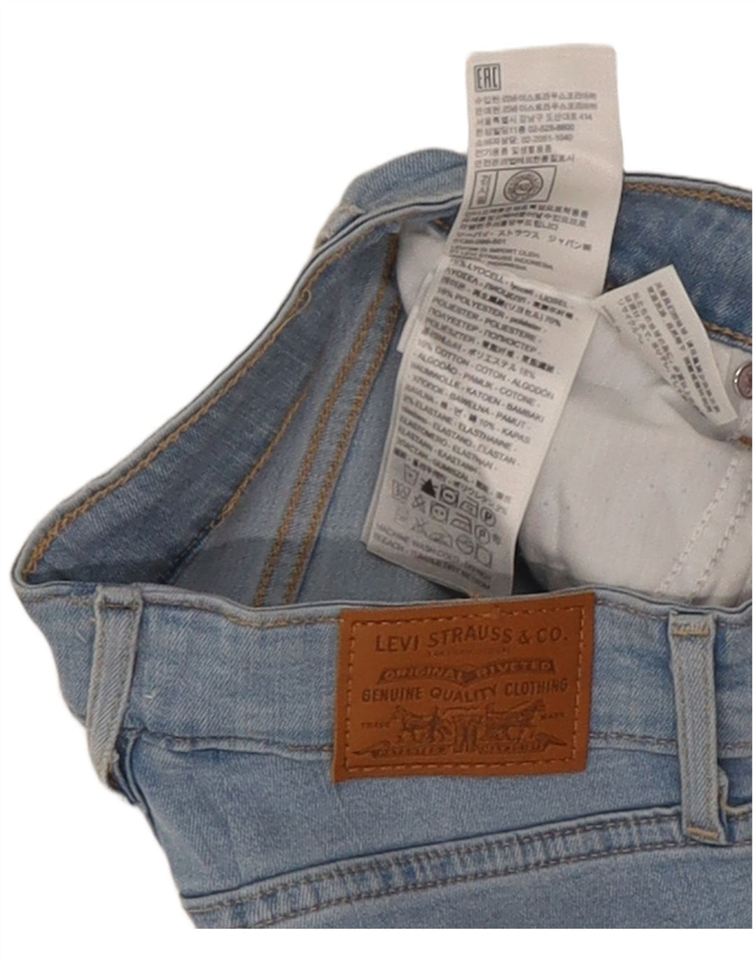 Levi's Skinny Jeans til kvinder W26 L30 Blå Lyocell