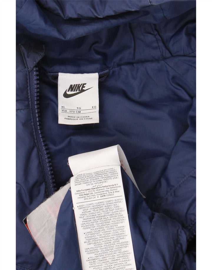 Nike hættejakke til drenge 13-14 år XL marineblå polyester