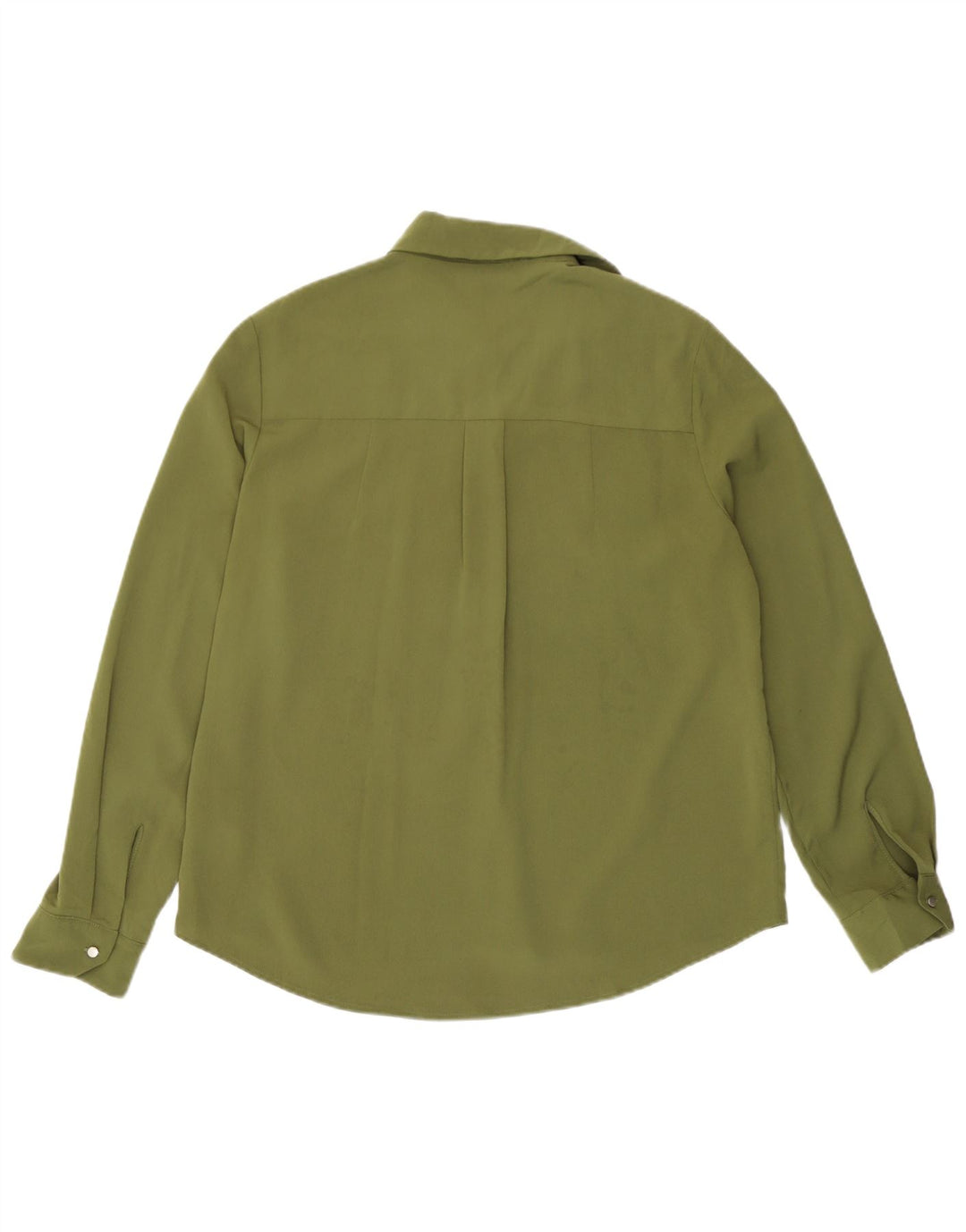 Topshop Dame Shirt Bluse UK 10 Small Khaki Polyester