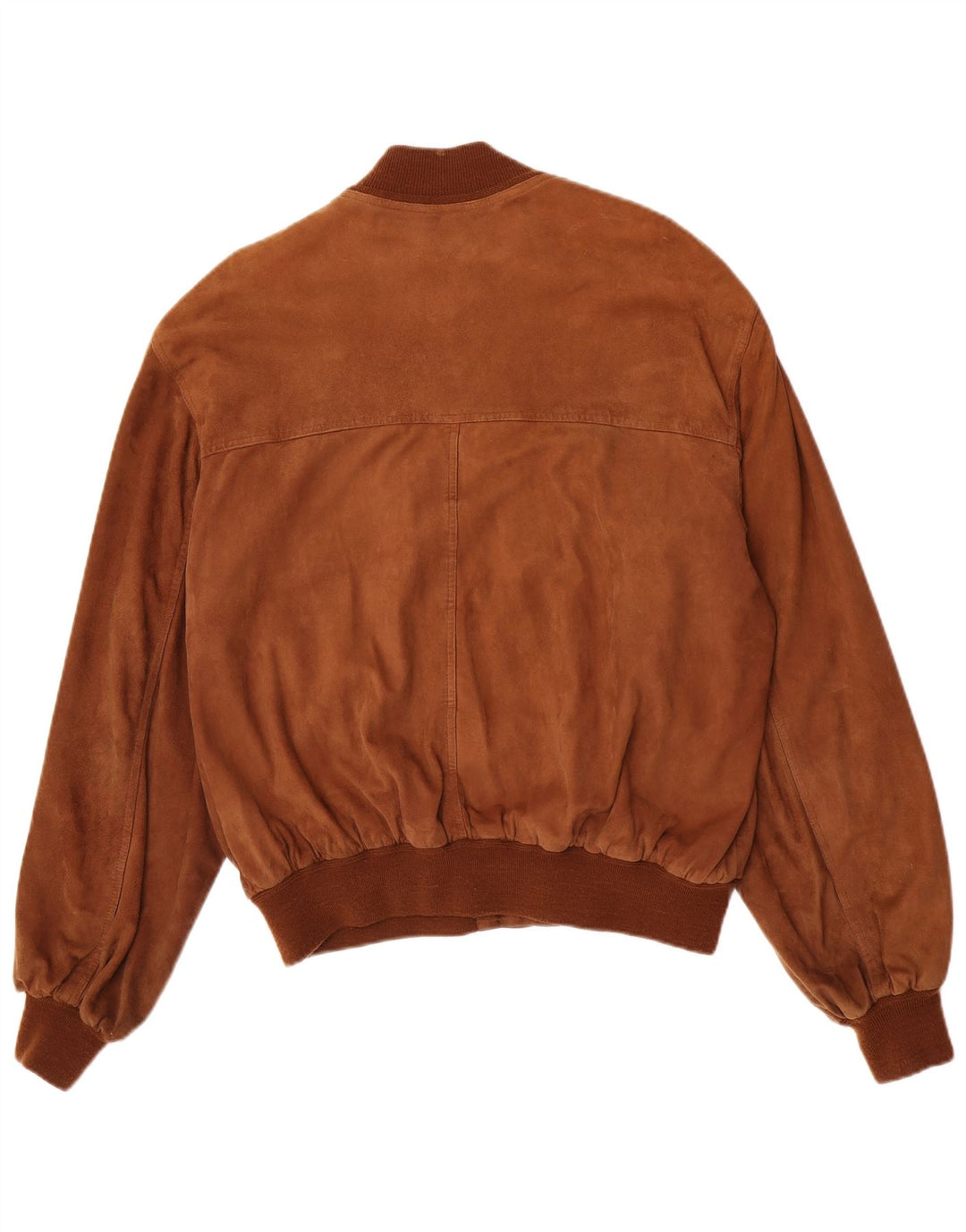 Vintage Herre Ruskind Bomber Jacket IT 50 Stor Brun Ruskind