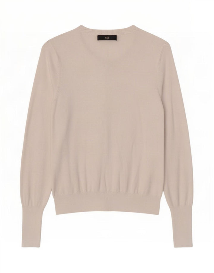 Marks & Spencer Dame Cardigan Sweater UK 12 Medium White Viscose