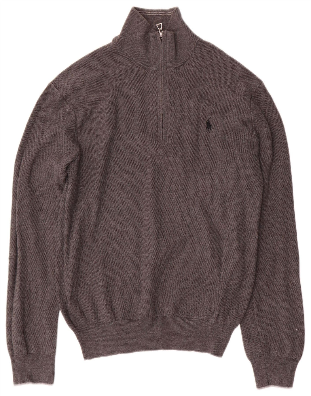 Polo Ralph Lauren Herre sweater med lynlåshals mellemgrå bomuld