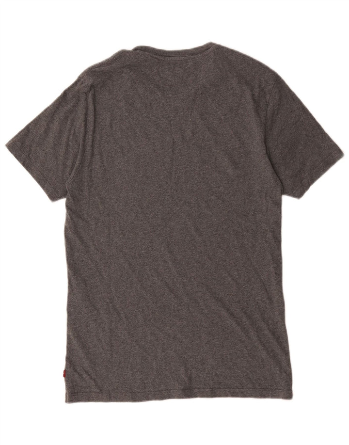 Levi's Dame Grafisk T-Shirt Top UK 10 Lille Grå Bomuld