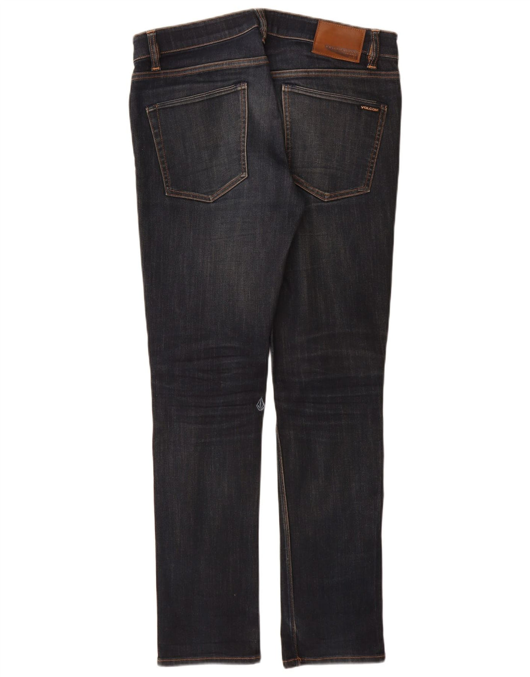 Volcom Dame Skinny Jeans W32 L31 Marineblå Bomuld