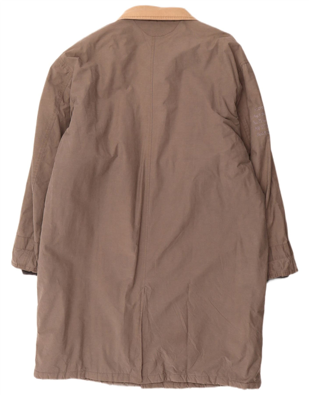 Vintage polstret herrefrakke UK 42 XL Grå bomuld