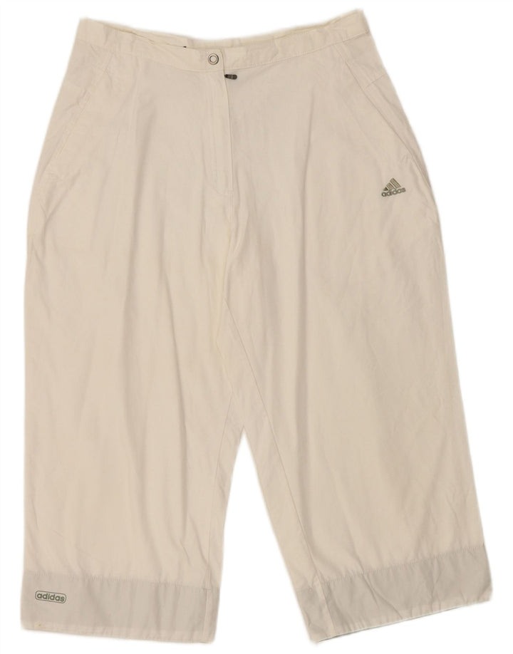 Adidas Bermuda Shorts til kvinder UK 12 Medium W30 Hvid Bomuld