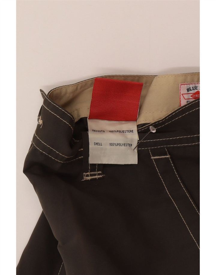 Blå Side Herre Cargo Shorts Large W34 Grå Polyester