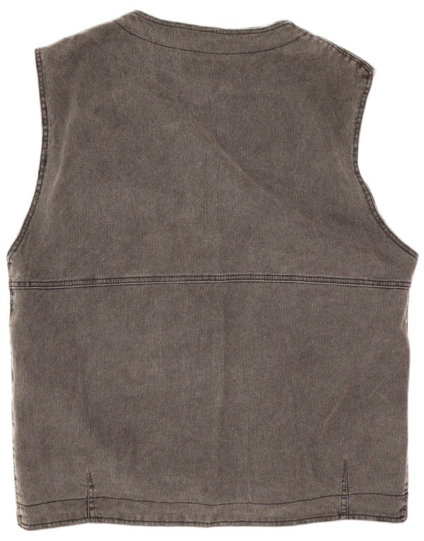 Santoryo Mens Utility Gilet UK 45/46 2XL Grå Bomuld