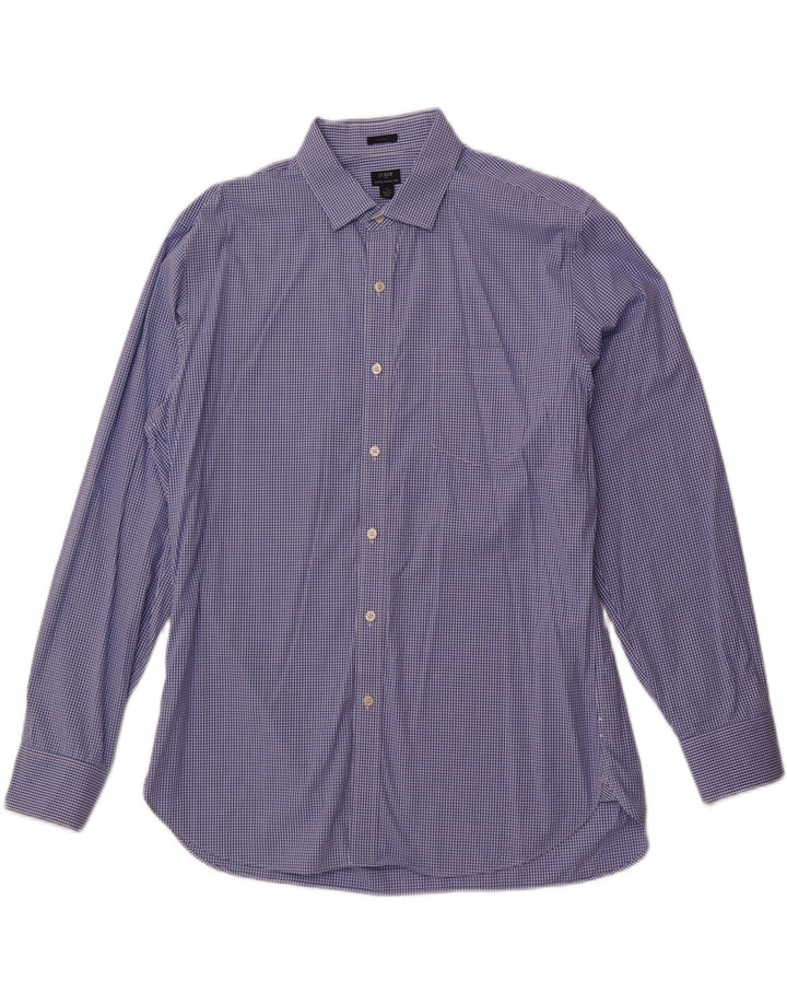 J. Crew Stretch-skjorte til mænd Str. 17 17/12 XL Blå Gingham