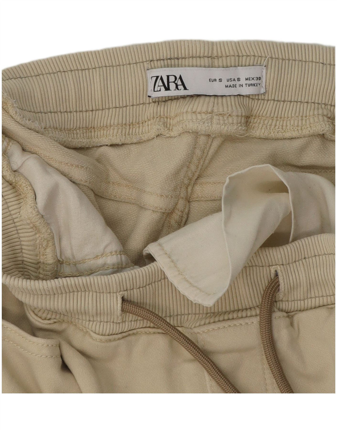 Zara Herre Cargo Shorts Små W30 Beige Bomuld