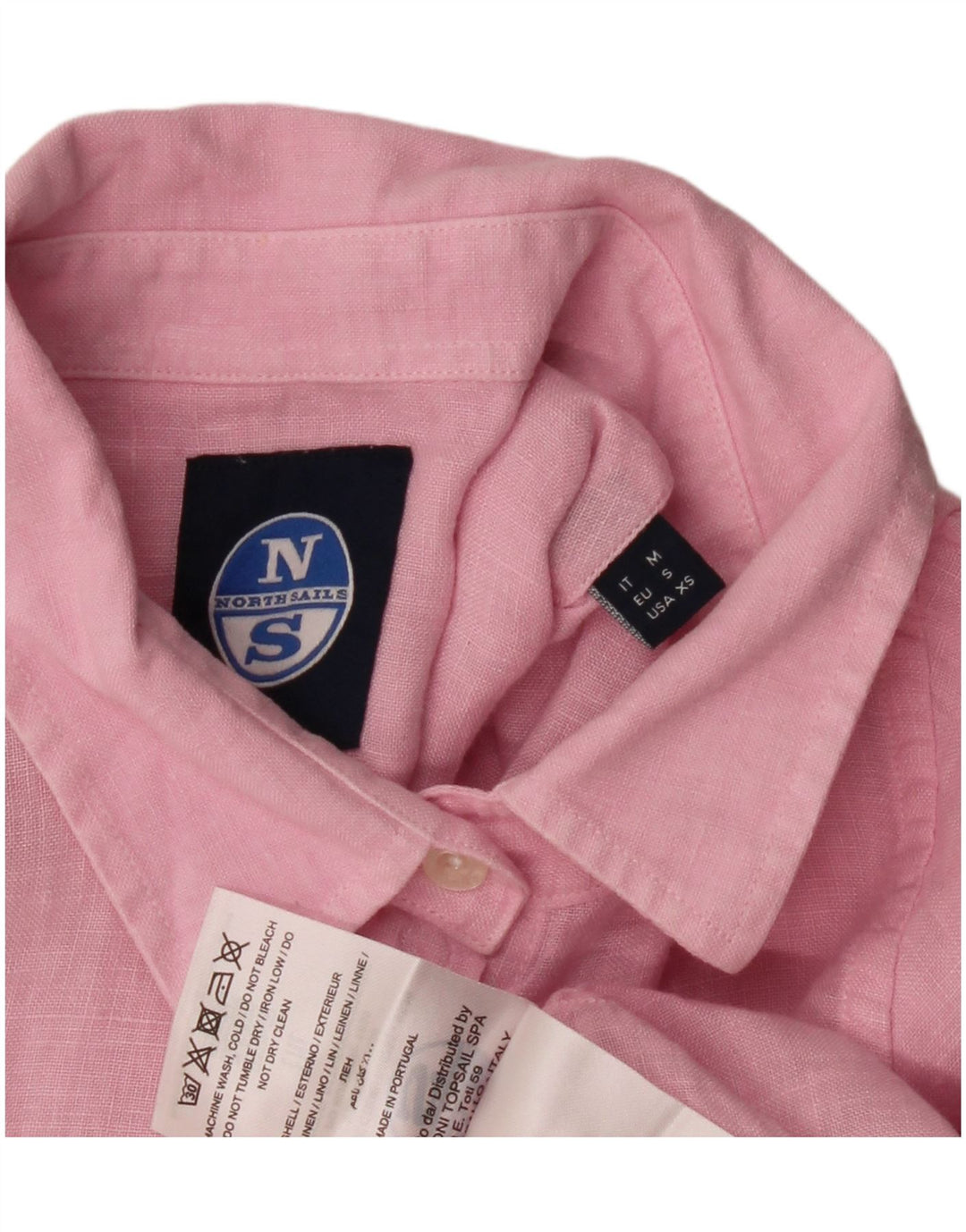 NORTH SAILS Kortærmet skjorte til kvinder UK 14 Medium Pink Linen