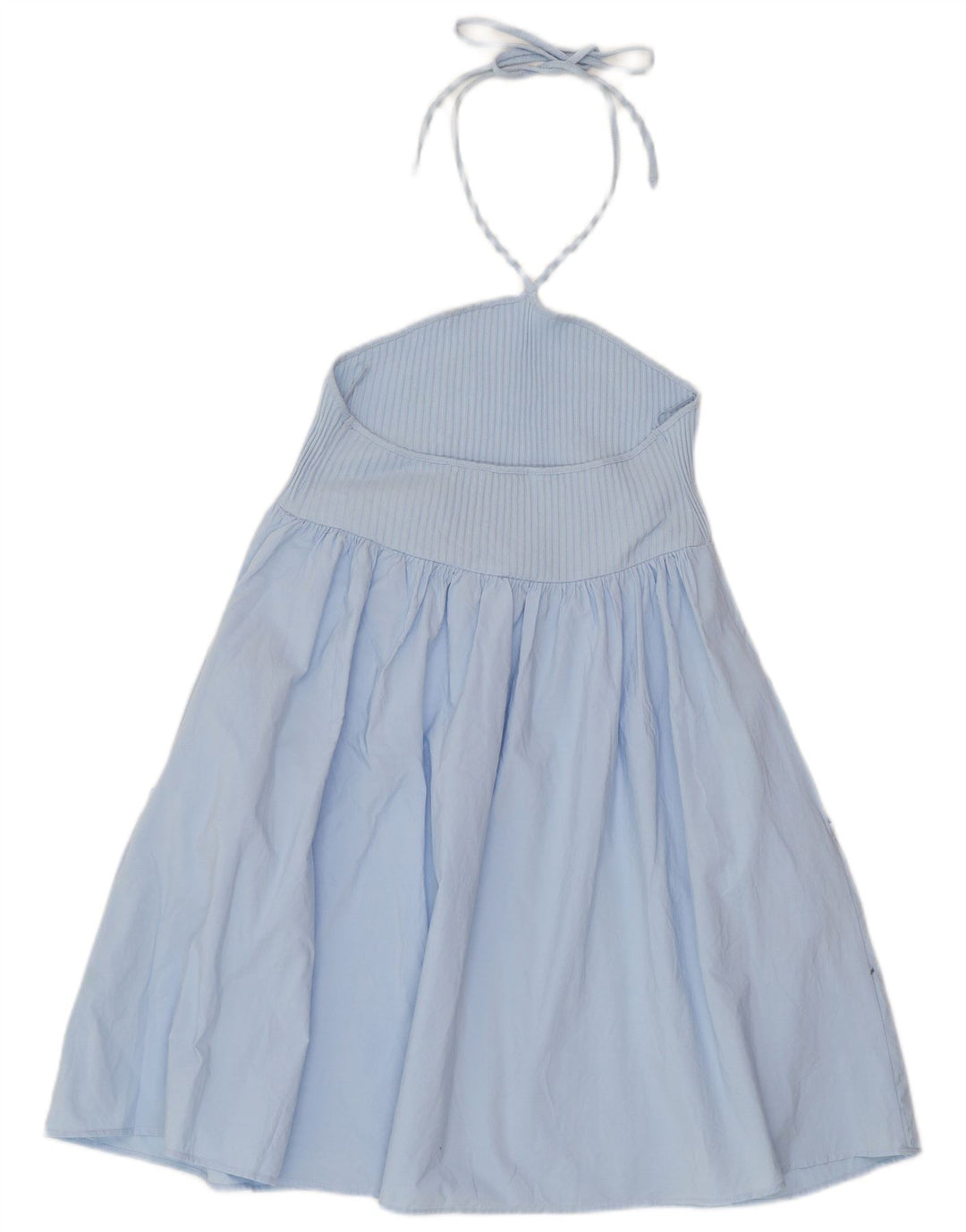 ZARA Halter Dress UK 12 Medium Blue