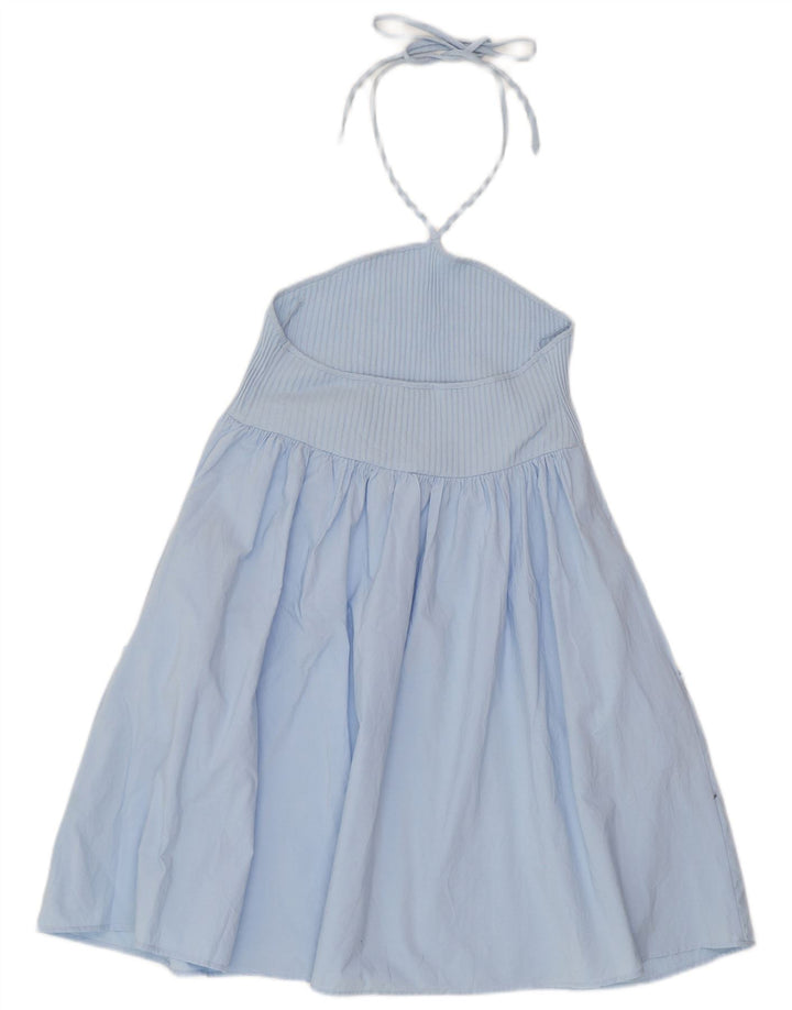 ZARA Halter Dress UK 12 Medium Blue