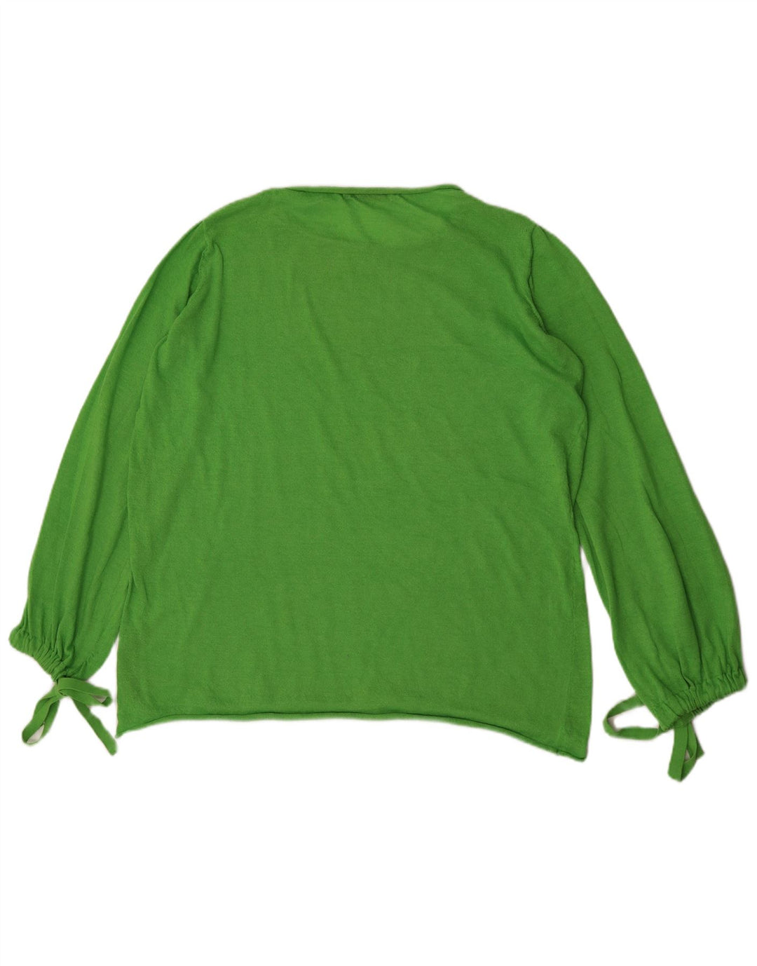 Zara Dame Oversized Top Langærmet UK 10 Lille Grøn Polyester