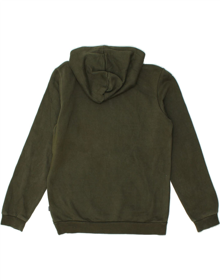 PUMA Boys Graphic Hoodie Jumper 15-16 Years Khaki Cotton | Vintage Puma | Thrift | Second-Hand Puma | Used Clothing | Messina Hembry 