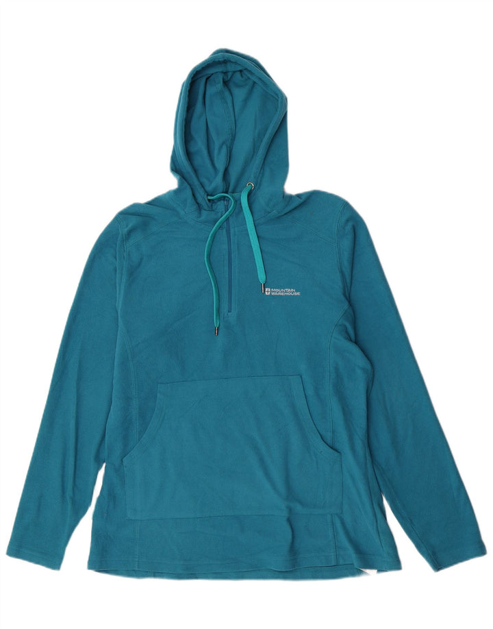 Mountain Warehouse Dame Hætte Fleece Jumper UK 16 Large Blue Polyester