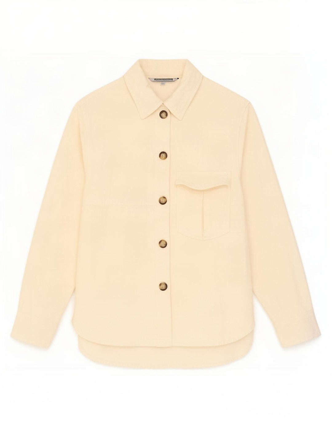 Zara Dameskjorte UK 10 Lille Beige Bomuld