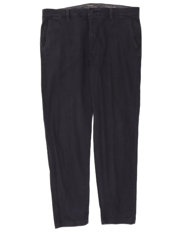 Levi's Mens Standard Tapered Chino Trousers W36 L32 Navy Blue Cotton