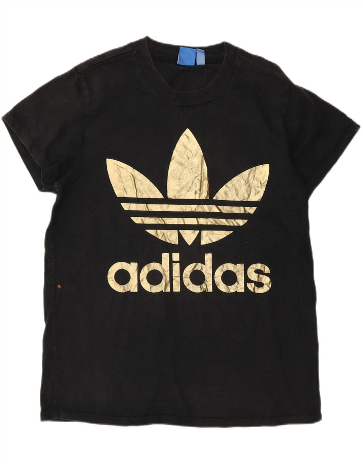 Adidas Grafisk T-shirt top til mænd, stor sort bomuld