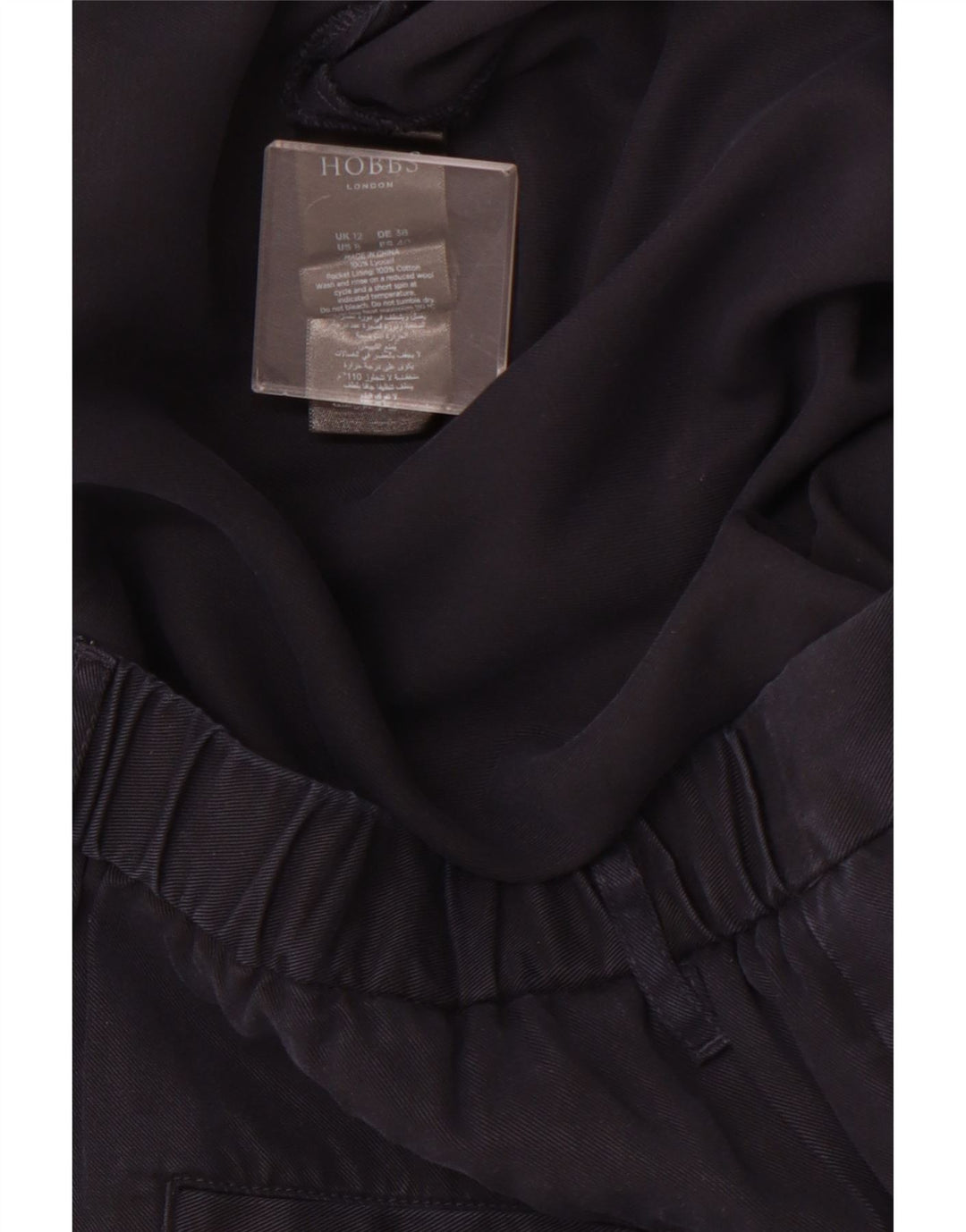 HOBBS Lige Chinobukser til kvinder UK 12 Medium W30 L28 Marineblå